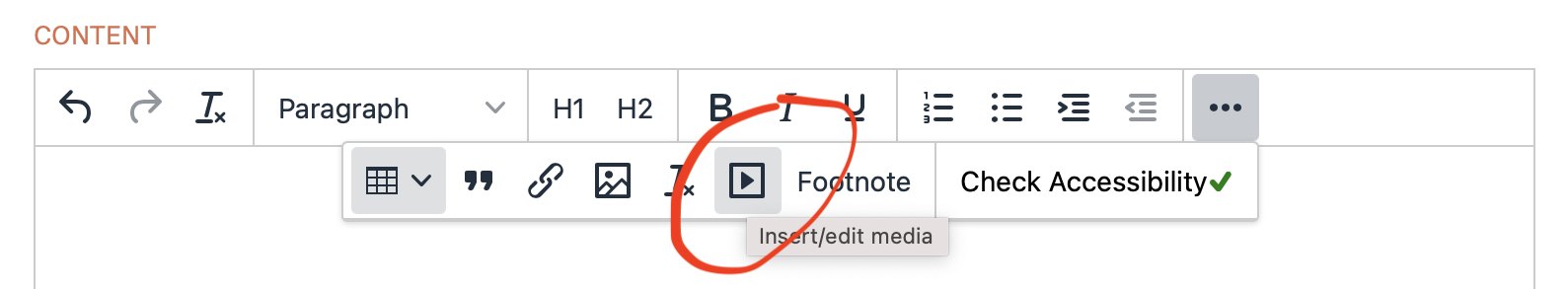 add video button