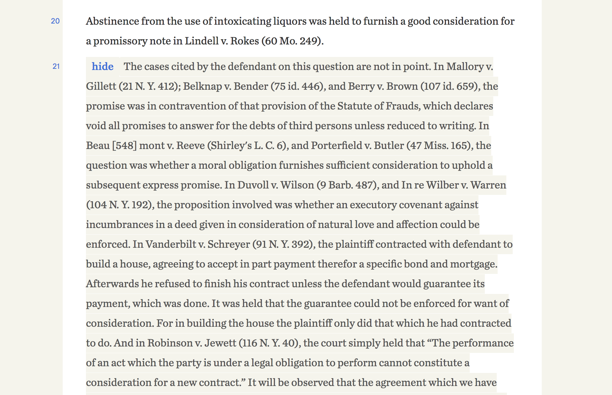 A screenshot of a case revealing the previously hidden text.